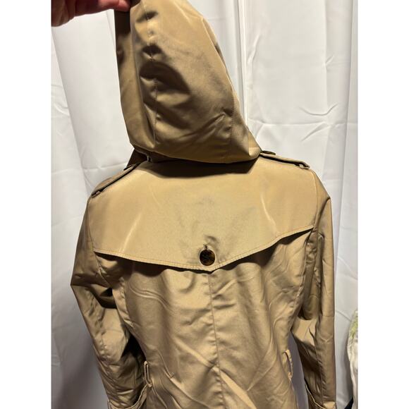 Calvin Klein Wind and Rain Resistant Hooded Trench Size M Petite - Picture 5 of 9